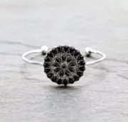 Western Concho Stone Cuff Bracelet