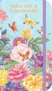 Internet & Passwords Book - Belle's Garden - BEL004