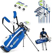 ULTIMATE Men's Complete Golf Clubs Set w/Golf Stand Bag, 460CC #1 Driver, #3 Fairway, Hybrid, #5#6#7#8#9#P #S Irons, Putter, Headcovers & Rain Hood, Golf Clubs for Men - Right Handed