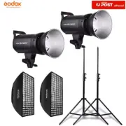 2x Godox SK300II 2.4G Studio Strobe Flash + 60*90cm Grid Softbox + Light Stand