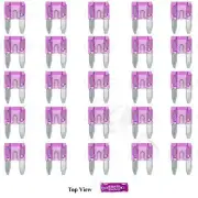 35A Amp 25x Mini Blade Fuse APM ATM Motorcycle Automotive Trip Spade Set Kit