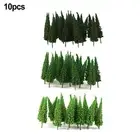 10pcs Handmade Pine Trees Model Trees for Landscape Layout and Decoration