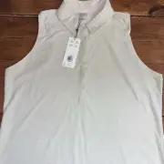 Calia Golf Shirt Women's XL Beige Light Sand Sleeveless Performance Top NEW
