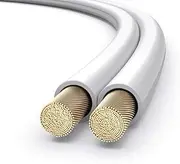 PureLink Speaker Cable OFC 2 x 4.00 mm² 0.20 mm, 30.0 m, Pure Copper Cable for HiFi Loudspeaker Boxes Subwoofer, Audio Cable with Polarity Marking, White