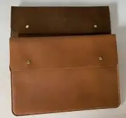 MacBook Pro/Air 13' 14' leather laptop sleeve, Genuine soft leather laptop case