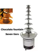 Wedding Birthday Celebration Heating Chocolate Fountain Machine 7 Tiers Fondue