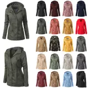 MixMatchy Casual Lightweight Military Safari Anorak Utility Hoodie Jacket