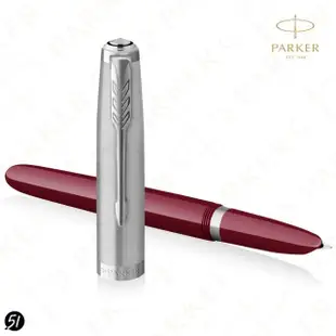 【PARKER】派克 51復刻版 銀蓋紅桿 鋼筆(買就送派克鋼筆墨水！)