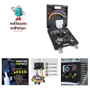 HVAC R410A Manifold Gauge Set AC R134A, Freon R22 R32 410A 134A Diagnostic Ma...