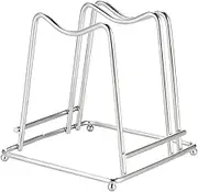 YaSao Stainless Steel Cutting Board Holder Chopping Board Stand Rack Kitchen Household Organizer