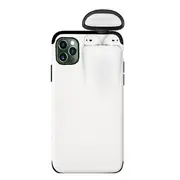 Multifunction Creative 2 in 1 Anti-scratch Shockproof Matte PC Protective Case for iPhone 11 Pro 5.8 inch & Apple Airpods 1/2 WHITE COLOR