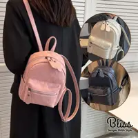 在飛比找momo購物網優惠-【Bliss BKK】棋盤格質感壓紋迷你後背包(3色可選)