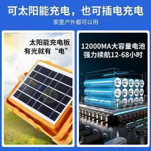 超亮擺攤燈夜市燈led充電式太陽能照明燈泡戶外便攜式工地投光燈