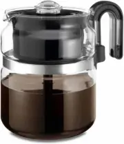 8-Cup Glass Stovetop Percolator Coffee Pot - Borosilicate Glass Coffee Percolato