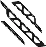 1/3Pcs Reciprocating Saw Blade Alloy Steel 2 TPI Teeth Tipped Cutting Recip Saw Blade Demolition Masonry Saw Blade Universal Brick Cutting Saw Blade for Porous Concrete Brick (B set)