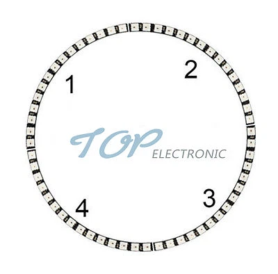 Ring Wall Clock 60 X Ultra Bright WS2812 5050 RGB LED Lamp Panel For Arduino