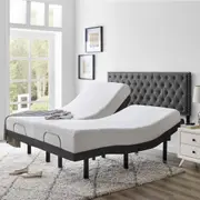 Split Super King Adjustable bed with copper memory foam mattress bundle