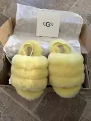 Ugg Fluff Yeah Slide Girls 8 Slipper Yellow Kids
