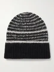 [TOTEME] TOTEME - Intarsia Wool Beanie - Black - One size One size Black