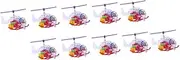 ifundom Child-Friendly Plastic Helicopter Toys 10pcs Wind-up Toys Set Boys and Girls Toys Helicopter Shape Fidget Sensory Toy Random
