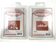 Lot 2 Ultimate Crafts Universal Impression Die 3 In 1 Celebrate Comet Cupid Tree