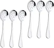 TINEASUR 6pcs Colander Small Spoon Household Serving Utensils Dinner Slotted Utensils Home Accessory Small Serving Utensils Kitchen Slotted Utensils Kitchen Accessory Dinner Slotted Spoons