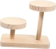 FONDOTIN Wood Minimalism Jewelry Display Stand Multi Solid Wood Cake Holder Rack for Cupcakes Rings Necklaces for Desktop Organization at Home Event