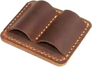 Leather Double Pen Clip | Vintage PU Traveling Notebook Pen Holder | Anti-Lost Organizer for Journal