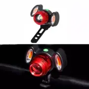 USB Charging Mountain Bike Bicycle Headlight Warning Light (Red)