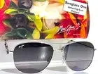 NEW Maui Jim CLIFF HOUSE Silver POLARIZED Grey Lens Sunglass GS247-17
