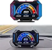 ASHOIH OBD2 Head-Up Display (HUD) with GPS – Digital Speedometer for Cars, Real-Time MPH/KMH, °F/°C, RPM, Voltage, Fuel, G-Force