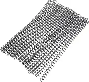 Grcfumo 20 Pcs 30 Hole Plastic Binding Ring, Plastic Binding Spiral Ring, Toughness Spring Binding Rings for School and Office (11mm*30 Holes Black 20 Strips)