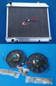 3 ROW Aluminum Radiator for 1960-1965 Cadillac Deville Oldsmobile Starfire +fans