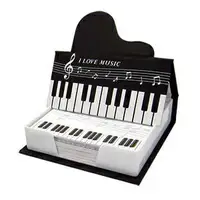在飛比找樂天市場購物網優惠-【學興書局】台灣製 鋼琴造型便條紙 盒 音樂禮品