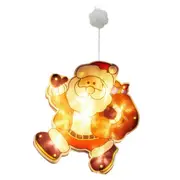 Christmas Window Decorations Light Santa Claus Xmas Tree Hanging Ornament Lights for Christmas Home Party -Santa Claus