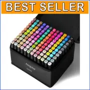 Professional Alcohol Markers Set - 120 Colors for Art, Drawing & Coloring