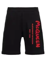 [Mcqueen] Mcqueen-Graffiti Bermuda E Short Nero-Uomo L Black
