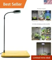 Full Spectrum LED Aquarium Light and Bamboo Board - 7W Stylish Growth Solution