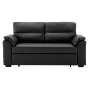 Sarantino Faux Leather Sofa Bed Black Furniture For Home And Garden Sofa Beds