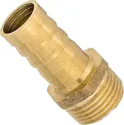 HALLMERS Brass Straight 12mm Barb Hose to 3/8" BSP Male Threaded Barbed Pipe Fitting Connector, Adapter Coupler Reducer Converter, Used to Connect Lines for Air, Water, Fuel, Oil and Inert Gases