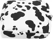 BCOATH Tampon Storage Pouch for Women Compact Sanitary Napkin Organizer Multi Purpose Period Bag Cute Cow Print Design Practical Zipper Closure for Privacy Convenience