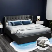 215x190 Artiss Bed Frame King Gas Lift ISSA