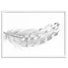 Feather Printed Wall Art. Modern Black & White. Perfect Scandi Design | ANA-20
