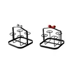 Bottle Cup Drying Rack 4 Hook Organizer Easy to Clean Metal Drainer Holder