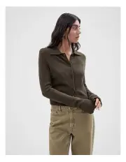 [Unison] Collared Button Through Knit