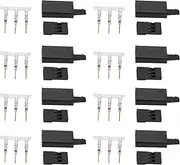 100Set RC Servo Connector Kit, 3 Pin Housing Connector Jacketed Plug Kit with Hook, 11.041 Model for Electronic Instruments, Model Aircraft