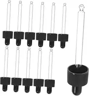 iplusmile Essential Oil Dropper Set 12 Pcs Silicone Pipette Glass Dropper for Skincare and Stylish Dispenser for Oil Bottles