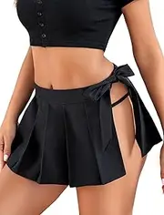 [ADOME] Women Lingerie Set Lace Teddy Strap Babydoll Bodysuit with Garter Belts