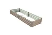 Raised Garden Bed Indoor Outdoor Planter Box Flower Herb Vegetable Green Fruit Holder Container for Yard Balcony Window Patio Steel 240x60x30cm