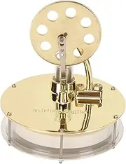Respicefinem Stirling Engine Motor Model Low Temperature D2 Golden Zinc Alloy Stainless Steel Educational Electricity Power Generator Model Ideal for Children's Science Projects